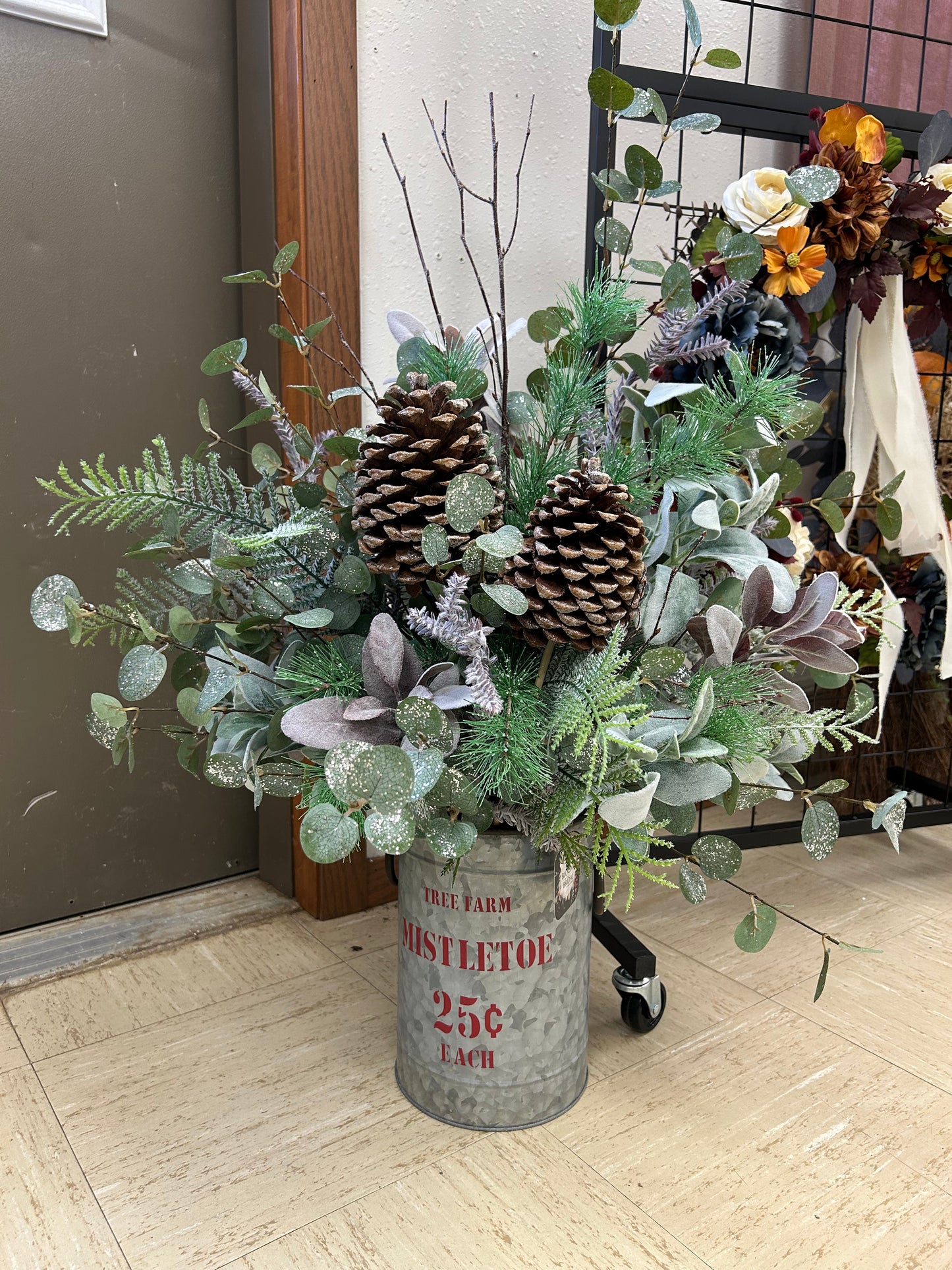 Frosty Farmhouse Porch Pot